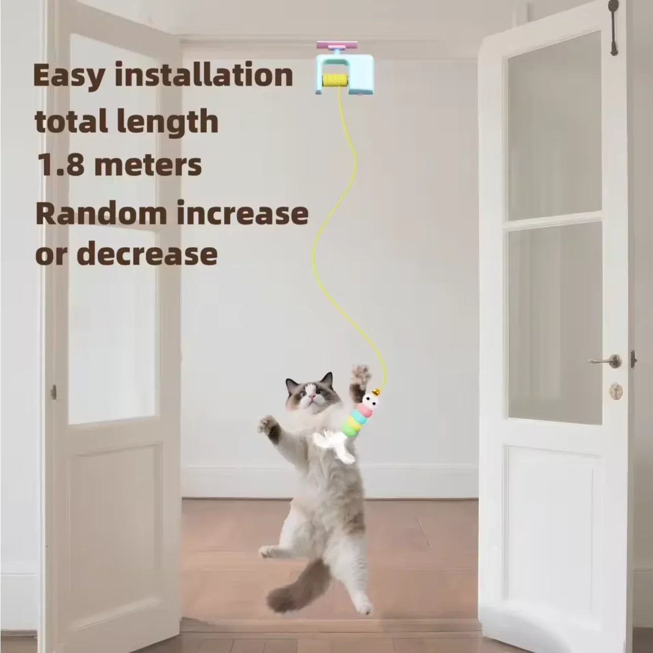 Rechargeable Cat Toy Interactive Hanging Door Bird Toy With Elastic Rope Stress Relief For Cats TikTok Viral Fall 2026