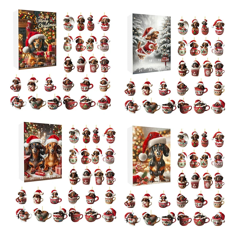24 Day Advent Calendar With Figure Ornaments