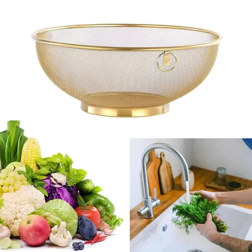 Mesh Colander Fine Mesh Strainer Kitchen Drain Basket For Rinsing Fruits And Rice Fall 2026 Kitchen Trend