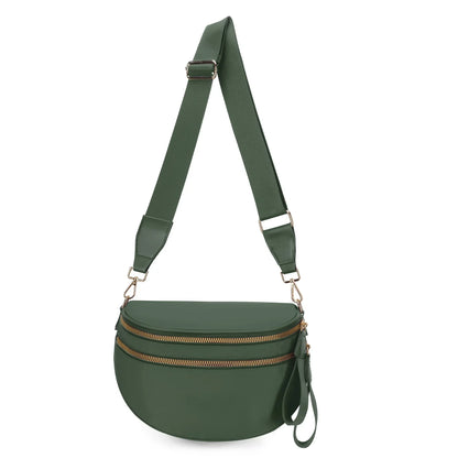 Casual women's checkered fanny pack – large capacity bum bag, adjustable crossbody mommy travel bag