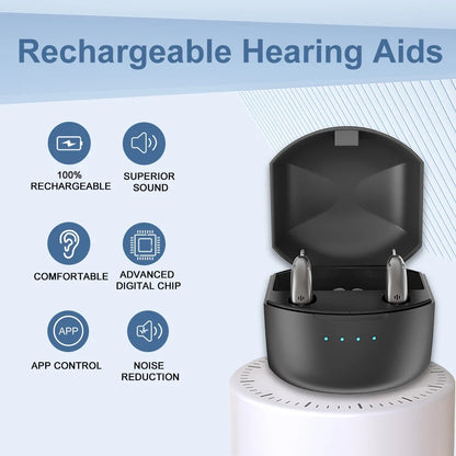 Hearing Aid Rechargeable Digital BTE With Adjustable Volume Portable Senior Sound Amplifier