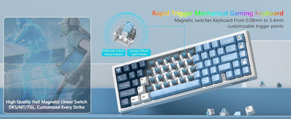 Mechanical Keyboard 68-Key Hall Effect RGB Wired Compact