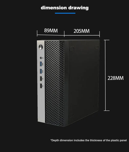 Mini ITX HTPC Case 1U PSU Support Mesh Compact Home Theater
