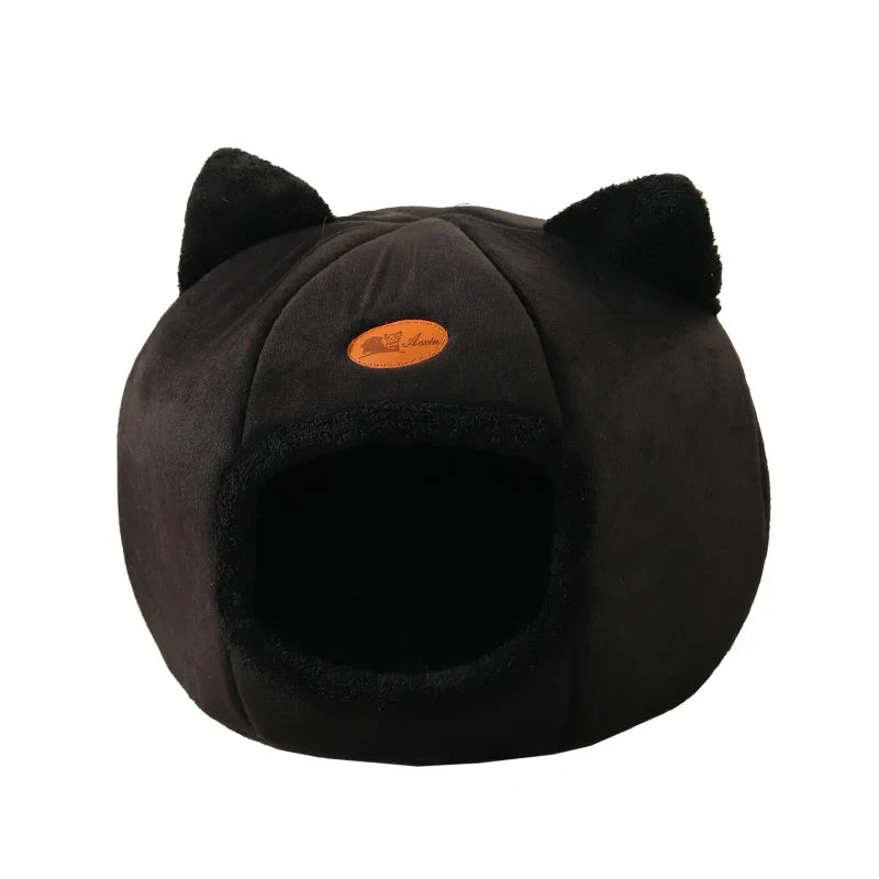 New Deep Sleep Comfort Cat Bed - Cozy Indoor Cave Nest for Pets