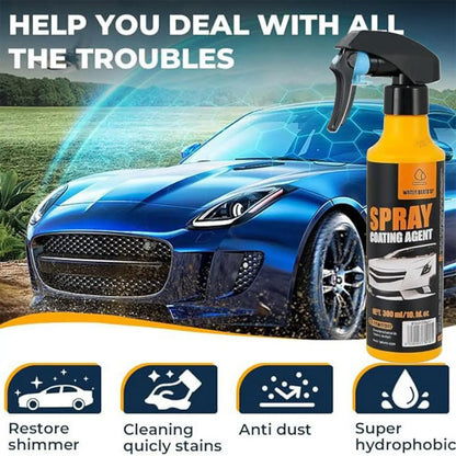 Glass Coating Spray 300ml Hydrophobic Car Detailer, High Gloss Finish, TikTok Viral Car Care 2026