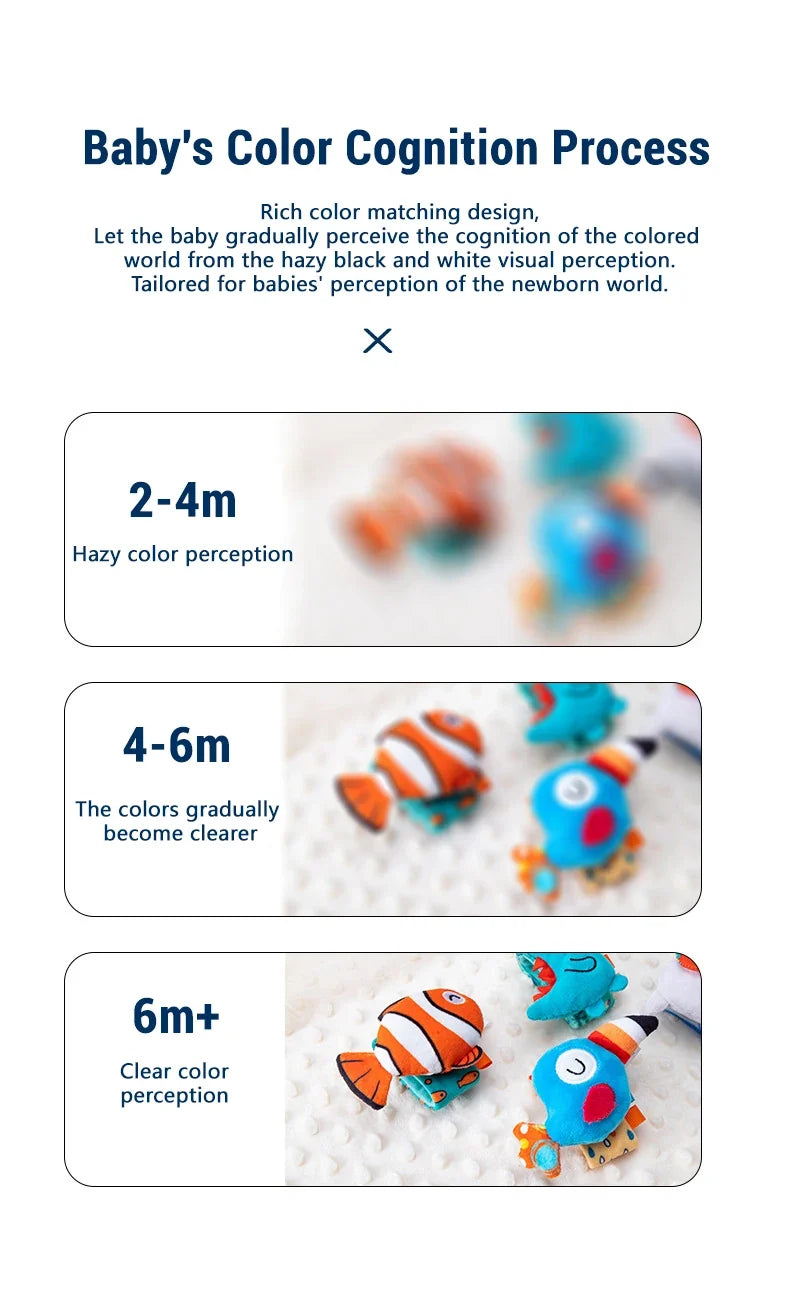 Baby Wrist Rattle Set Newborn Sensory Toys Soothing Gift