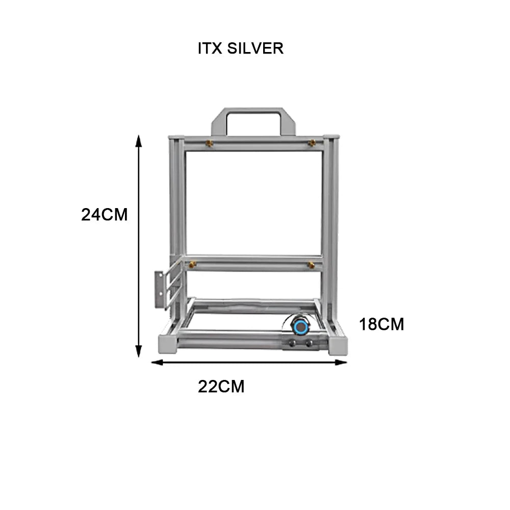 Open Frame ATX PC Case Rack Modular Water Air Cooling