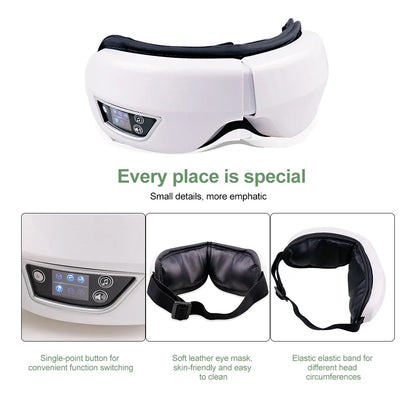 Eye Massager Medium Airbag Compression Bluetooth Music Sleep Aid AI Trending 2026 Wellness Gift