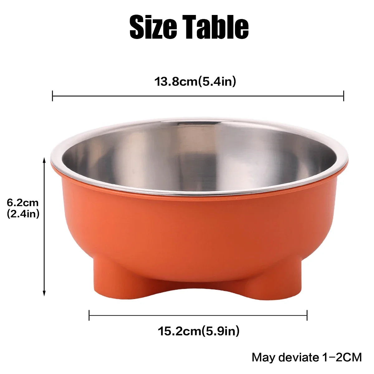 Anti Slip Stainless Steel Dog Bowl - Easy to Clean Indoor Pet Dish