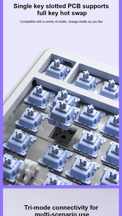 Gaming Mechanical Keyboard 75% Hot Swap RGB TFT Wireless