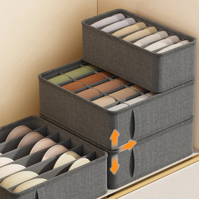 Polyester Sock Bra Organizer Box with 20 Grids - Home Organizers for Drawers & Cabinets
