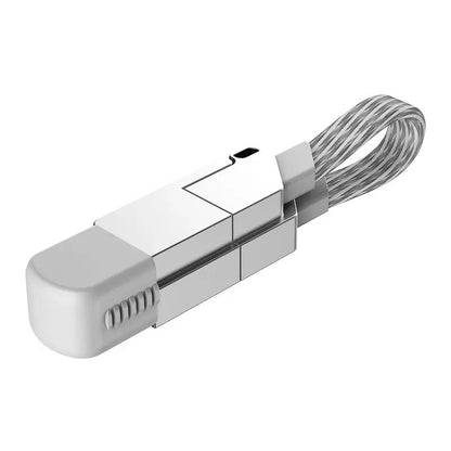 Magnetic Charging Cable Keychain – 60W USB-C PD & 18W QC Fast Charge, Multi-Connector, Spring 2026 Back to School