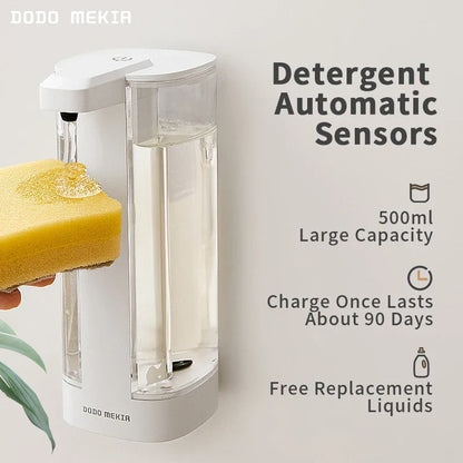 Automatic Soap Dispenser 500ml Sensor Kitchen Touchless Sanitizer Dispenser Fall 2025 Hygienic Rechargeable