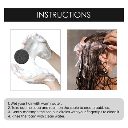 Bamboo Charcoal Shampoo Soap Bar 60g – Deep Scalp Cleanse Oil Control Hair Nourishing TikTok Viral 2026