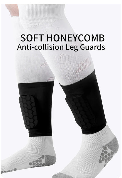 Football Shin Guard Sleeve Covers - Lightweight Elastic Protective Leg Sleeves for Men Women and Teens
