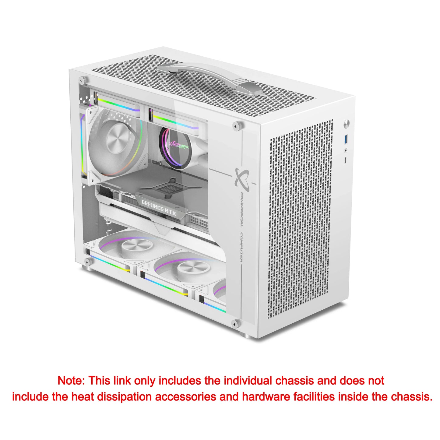 Mini ITX PC Case Transparent Side 240mm Water Cooling