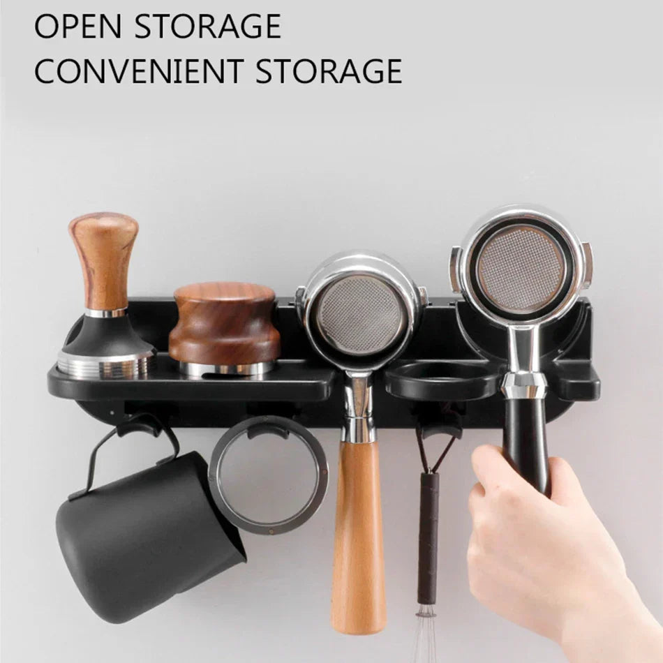 Portafilter Wall Rack Self Adhesive Espresso Holder Fits 51mm 54mm 58mm Coffee Setup Fall 2025 Space Saving Organizer