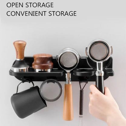 Portafilter Wall Rack Self Adhesive Espresso Holder Fits 51mm 54mm 58mm Coffee Setup Fall 2025 Space Saving Organizer
