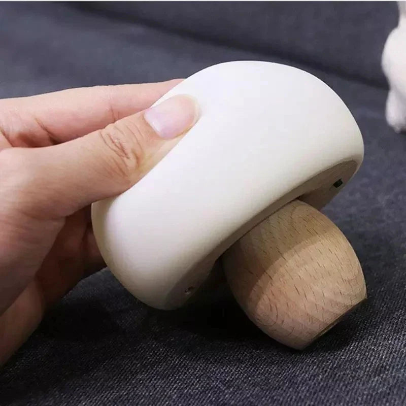 Night Light Silicone Mushroom Lamp Touch Control Wooden Base Back To School 2025 Cozy Kids Gift Timer