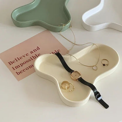 Ceramic Cloud Plate Minimalist Decorative Tray Fall 2025 Home Decor Multipurpose Jewelry And Snack Dish