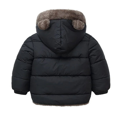 Durable thick fabric of kids winter snowsuit coat