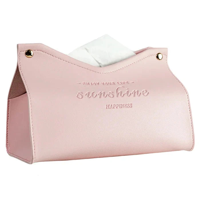 Leather Tissue Box - Nordic Car & Home Decor, Large Storage Napkin Holder