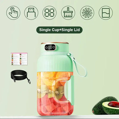 Portable Juicer Cup Multifunctional USB Blender With Digital Display Viral Trend Fall 2026 Travel