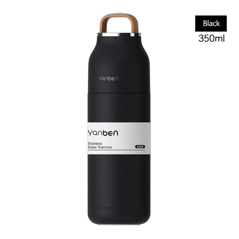 Travel Water Bottle 350ml 304 Stainless Steel Vacuum Thermos Flask Fall 2025 Insulated Leakproof On The Go