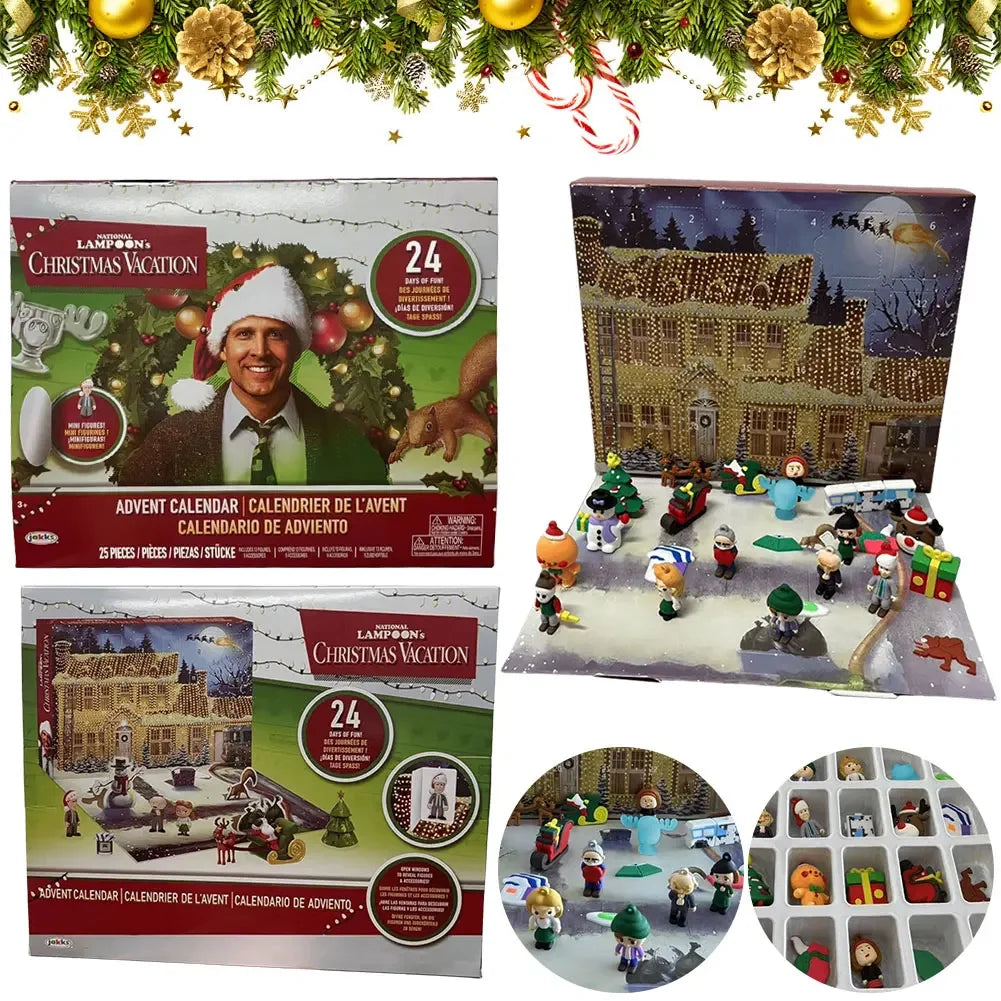 Advent Calendar 24 Days 3D Figures Christmas Countdown Gift