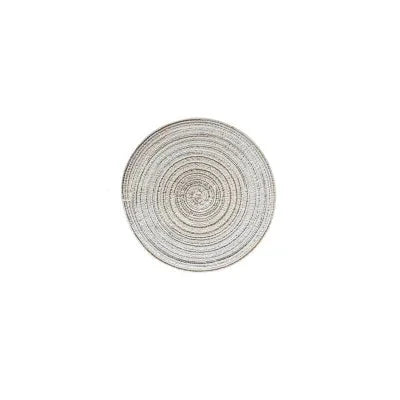 6pcs Round Woven Ramie Placemats - Non-Slip Table Mats for Dining, Kitchen & Cafe Use