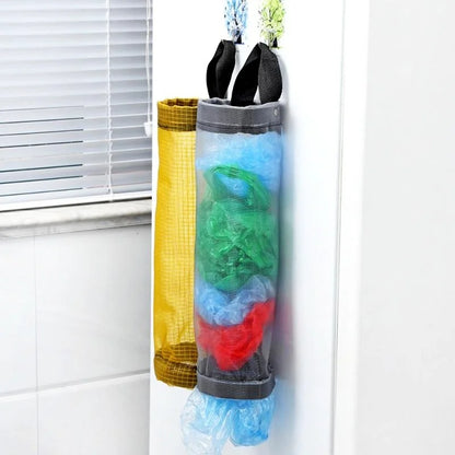 Wall-Mounted Home Organizers for Grocery Bags - Plastic Bag Dispenser & Kitchen Organizer
