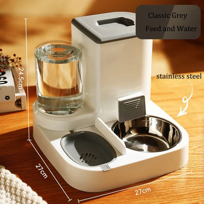 Automatic Pet Feeder Gravity Food And Water Dispenser Set No Batteries Hands Free Fall 2025 Easy Clean