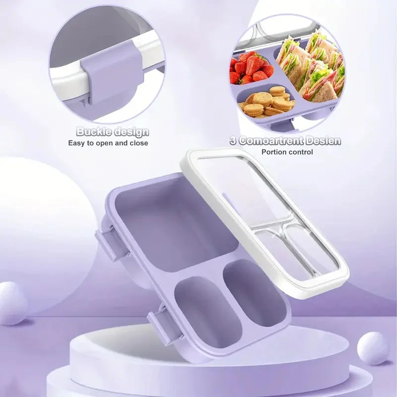 Bento Box Leakproof Lunch Box, Stackable Design With Carry Handles, Back To School 2026
