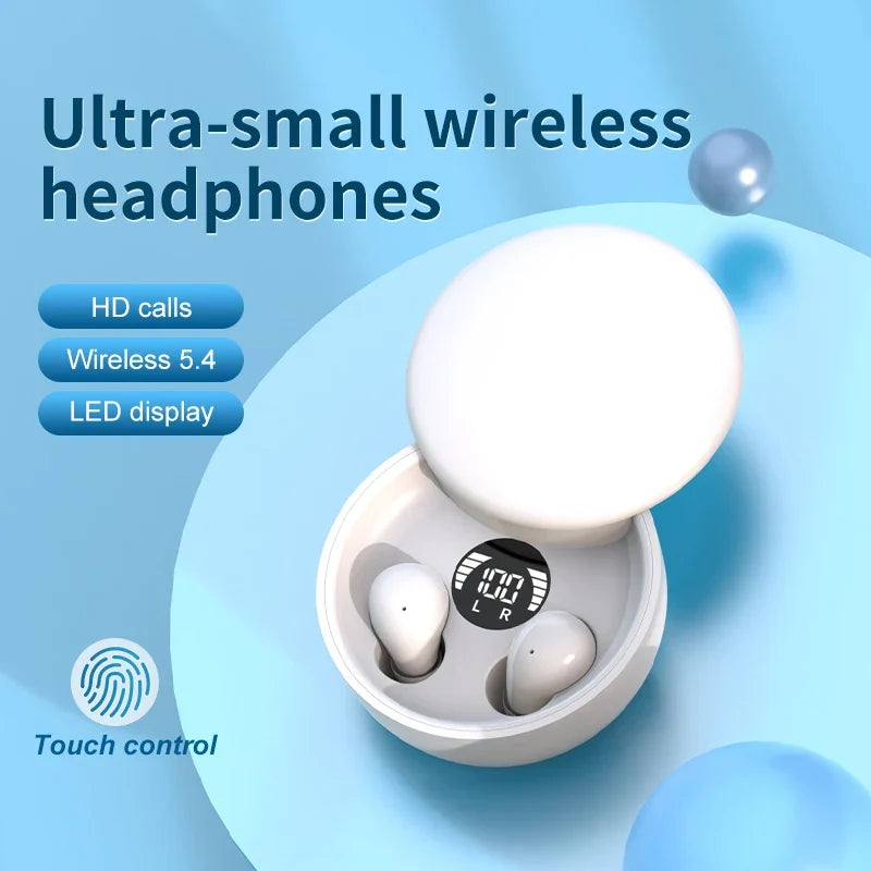 Wireless Earbuds Compact In Ear Design Bluetooth 5 Long Battery Life Sleep and Sports Back to School 2026 Gift