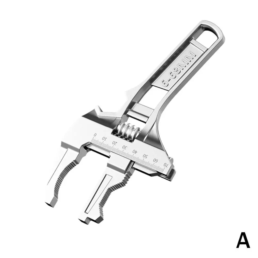 Adjustable Pipe Wrench & Nut Key - 6-68mm Home Tools for Bathroom Repair, Multi-functional Spanner