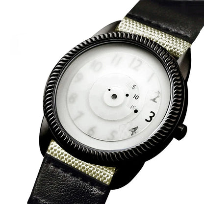 Quartz Handless Watch Canvas Strap Minimalist Style