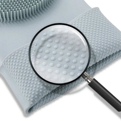 Silicone Dishwashing Gloves with Scrubber - Eco-Friendly Household Cleaning Tool