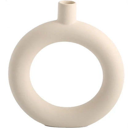 Ceramic Vase Embryo Sculptural Tabletop Vase Nordic Minimalist Home Decor Fall 2025 Ideal For Dry Flower Display