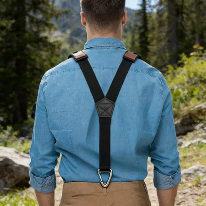 Suspenders Black 3.8cm Wide Y-Back Elastic Work Braces Fall 2026 With Plastic Gripper Clasps