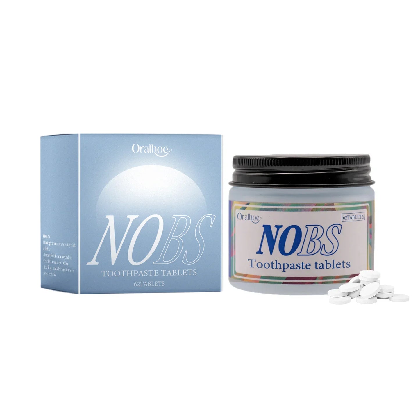 Whitening Toothpaste Tablets 62 Tablets Natural Based Oral Care Fresh Breath Smoke Stain Removal Back to School 2026