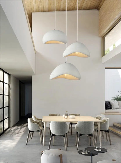 Japandi Pendant Ceiling Lamps Nordic Wabi Sabi LED Dining Room