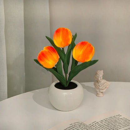 LED Night Light Tulip Table Lamp Romantic Ambient Flower Light Fall 2025 Home Decor Gift