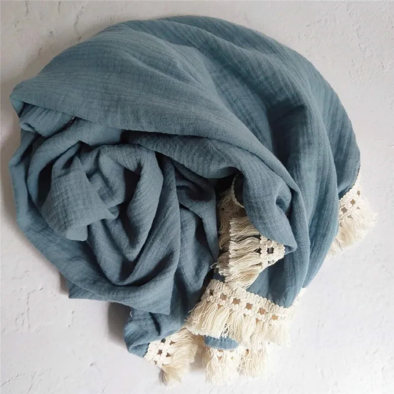 Baby Swaddle Blanket 100 Percent Cotton Muslin Newborn Floral Print Quilt Swaddle Fall 2025 Breathable Soft Gift