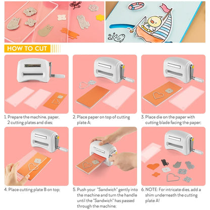 Die Cutting Machine Mini Handheld For DIY Scrapbooking