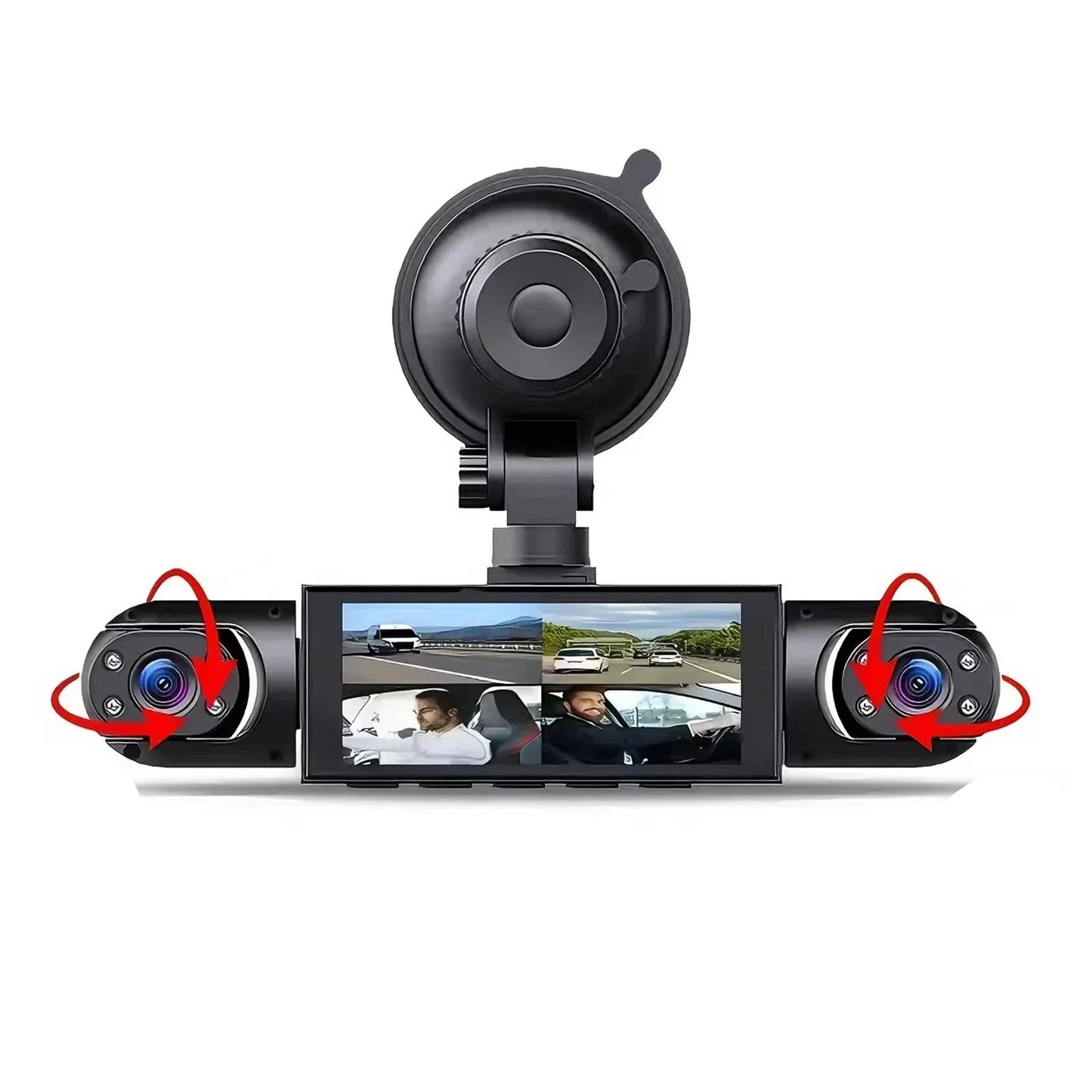 Dash Cam 4 Channel Car DVR – Front/Rear/Inside Cameras, Full HD 1080p Night Vision, Loop Recording Fall 2026