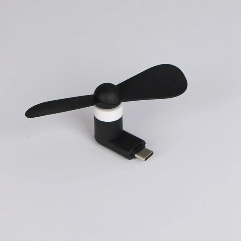 Type-C Small Fan Flexible Bendable Fan For Laptop AC Charger Portable Mini Fan Summer Gadget