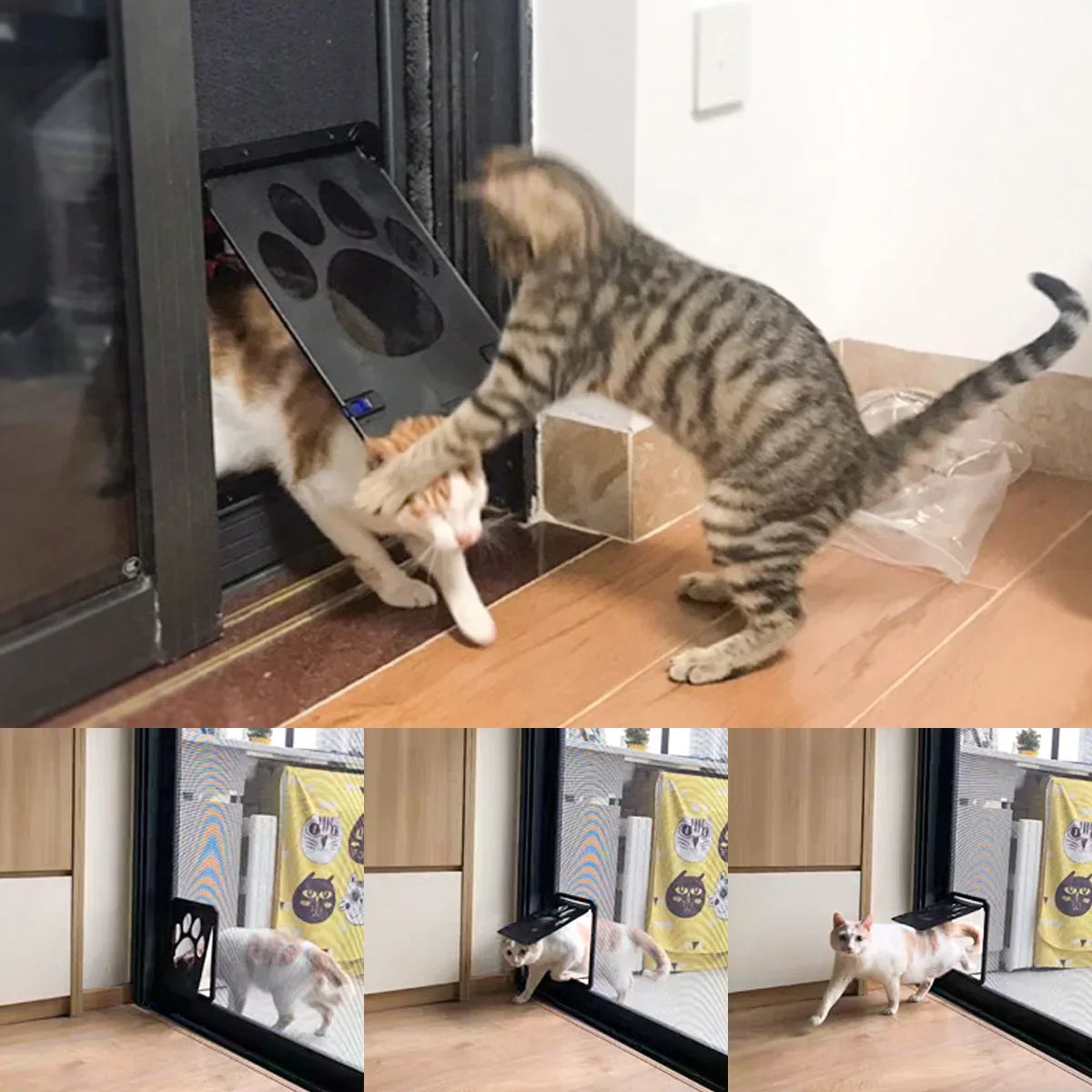 Pet Door Lockable Magnetic Screen Flap Panel Universal Door Gate Window Pet Entry Spring 2025 Easy Install Secure