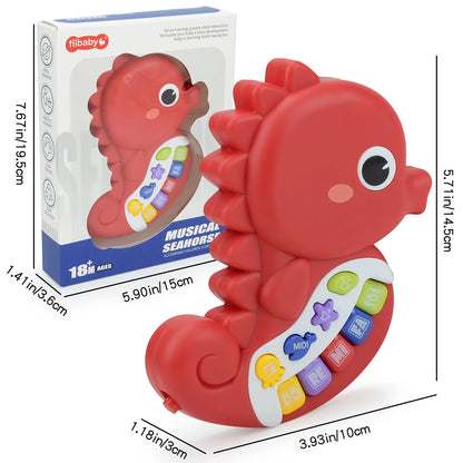 Baby Piano Music Toys Seahorse Electronic Piano for Kids Gifts Age 1 Plus