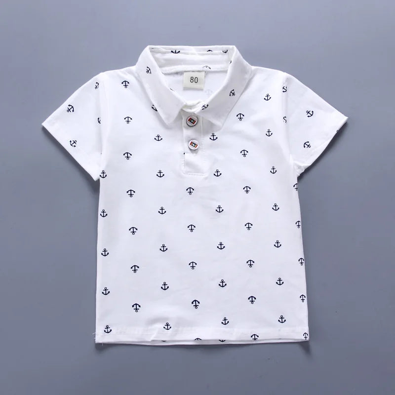 Different viewpoint of the boys summer t-shirt and shorts sportsuit - view 5