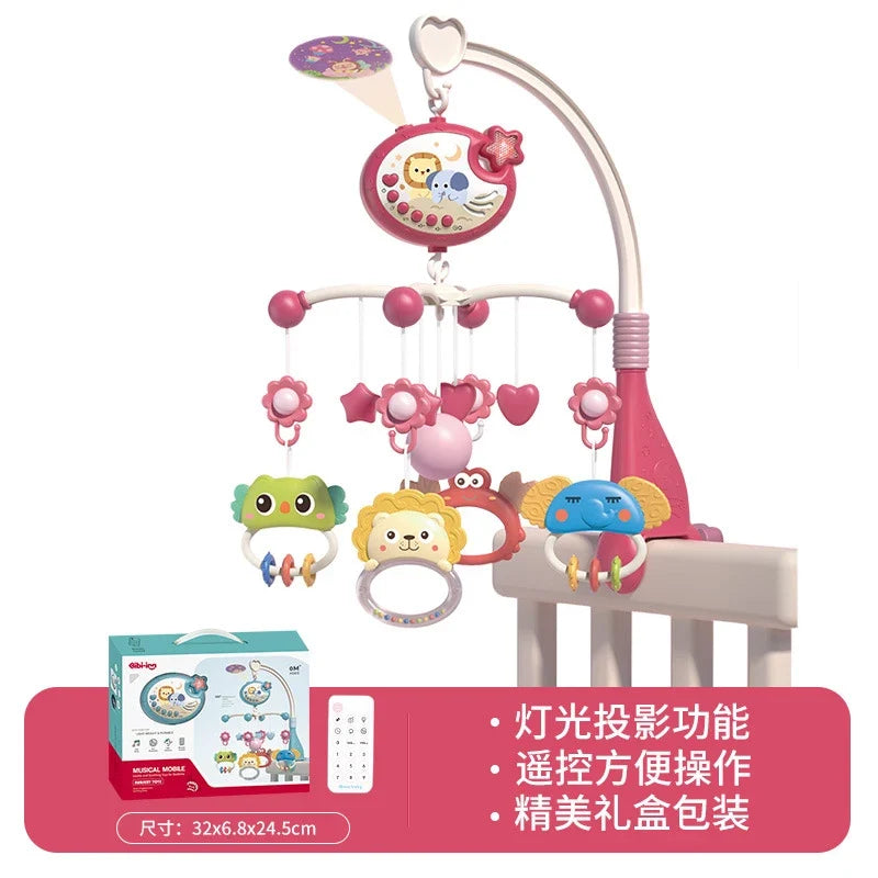 Musical Baby Mobile Projection Remote Newborn Sensory Toys